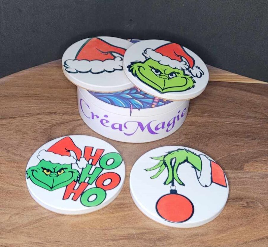 Ensemble de 4 sous-verres - Grinch